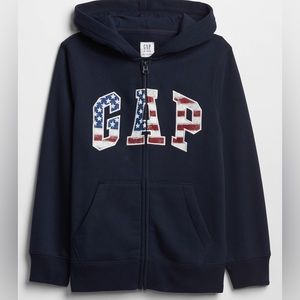 Gap American flag logo hoodie